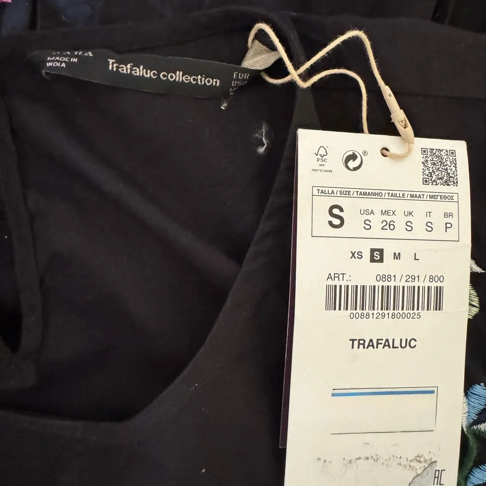 Zara‎ Trafaluc Collection Floral Embroidered Long Sleeve Mini Dress, Size S, NWT - Picture 15 of 16